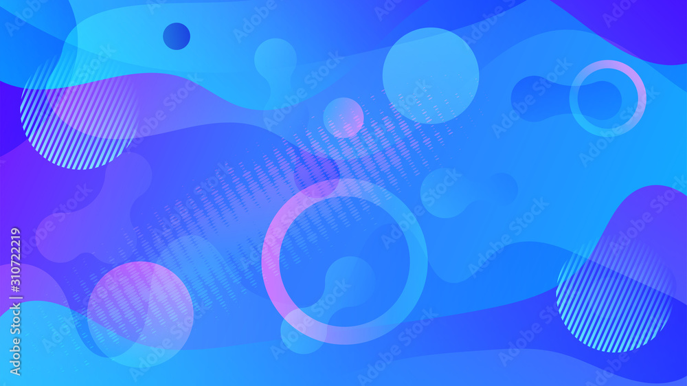 Poster abstract background in blue shades. 3d fluid shape illustration. vector template paper design. abstr
