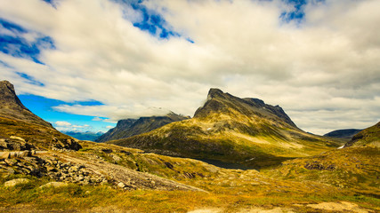 High mountain peak along Trollstigen, Norway