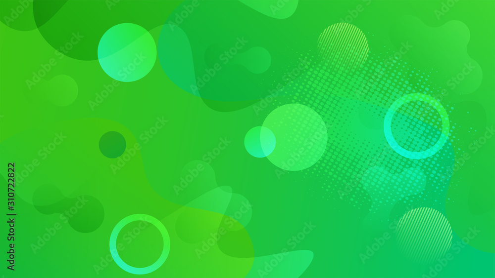 Poster Abstract background in green shades. 3d fluid shape illustration. Vector template paper design. Abstract fluid pattern. Modern background. Liquid color wallpaper design. Graphic liquid shape.
