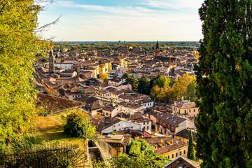 Evening view from the top of the city of Verona, Veneto - Italy