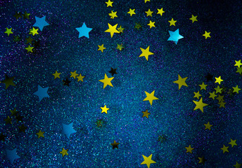 Milky Way and stars on the sky creative. Night sky with stars as a  abstract background . Natural compositon at the night time. Milky way on the dark sky at the night time