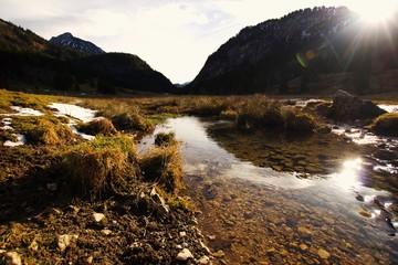 river in mountains