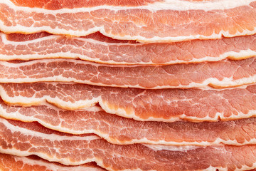 Smoked bacon strips.