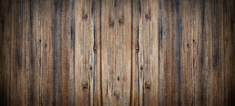 old brown aged rustic wooden texture - wood background panorama banner long