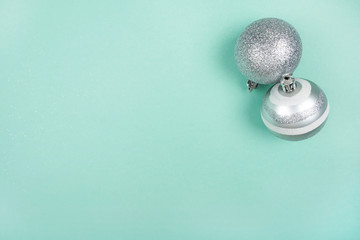 Silver Christmas tree balls