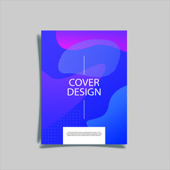 Cover design template for annual report. Abstract modern vector illustration. Cover presentation on a4. Abstract presentation templates. Flyer text font. Ad flyer text. White a4 brochure cover design
