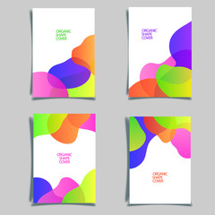 Cover design template for annual report. Abstract modern vector illustration. Cover presentation on a4. Abstract presentation templates. Flyer text font. Ad flyer text. White a4 brochure cover design