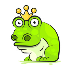 Illustration Of A Smiling Frog Suitable For Greeting Card, Poster Or T-shirt Printing.