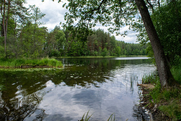 Fototapeta na wymiar Gavys Lake in Aukstaitija National Park, Lithuania