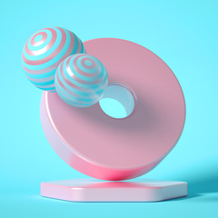 Beautiful background with geometric shape. 3d illustration, 3d rendering.