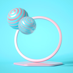Beautiful background with geometric shape. 3d illustration, 3d rendering.