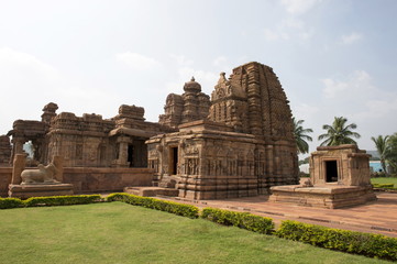 Fototapeta na wymiar Pattadakal Group monuments circa 740 CE Pattadakal, Karnataka , India