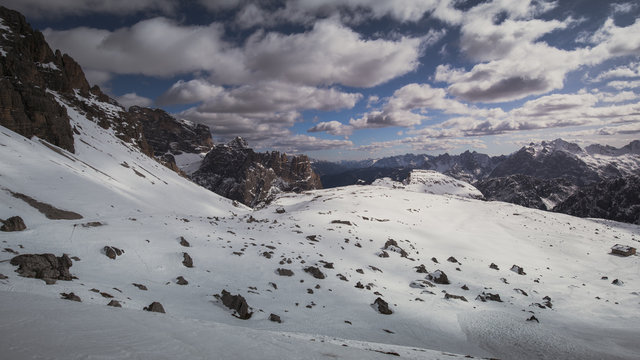  Winter mountain wide background. 