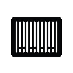 bar code or scanner related to black friday vector in solid design