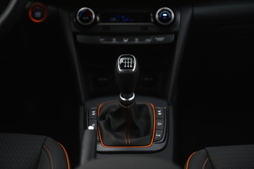 Manual gearbox shifter.