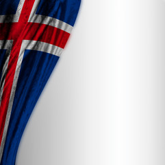 Flag of Iceland against gray gradient background