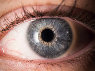 close up of human eye pupil