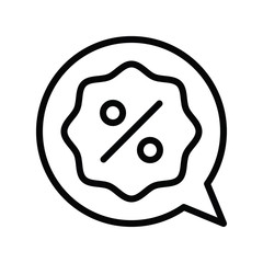 black friday related to message popup and discount tag vector with lineal style