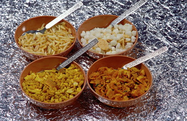 Varieties of chivada’s (Indian snacks)