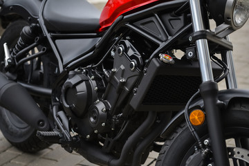 Obraz na płótnie Canvas Engine of motorcycle