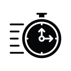 black friday related timer or stopwatch and discount tag vector with solid design