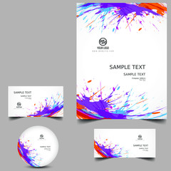 Cover design template for annual report. Abstract modern vector illustration. Cover presentation on a4. Abstract presentation templates. Flyer text font. Ad flyer text. White a4 brochure cover design