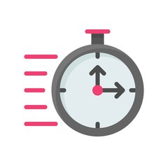 black friday related timer or stopwatch and discount tag vector with flat design