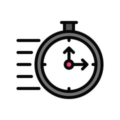 Obraz premium black friday related timer or stopwatch and discount tag vector in filled design