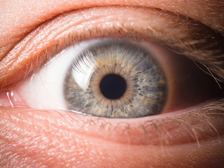 Detail of human eye eyeball