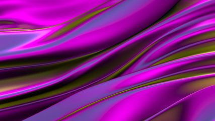 Beautiful luxury elegant backdrop with silk fabric drapery. 3d illustration, 3d rendering.