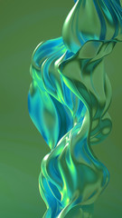 Fototapeta premium Beautiful luxury elegant backdrop with silk fabric drapery. 3d illustration, 3d rendering.