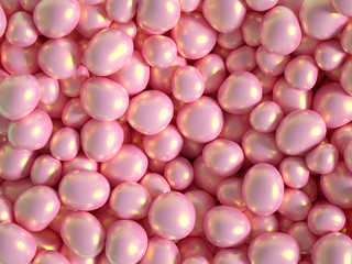 Beautiful background with beads, particles and simulation. 3d illustration, 3d rendering.