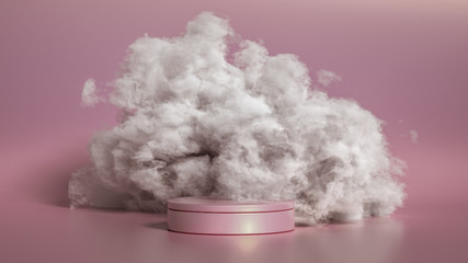 Beautiful background with beads, particles and simulation. 3d illustration, 3d rendering.