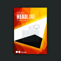 Cover design template for annual report. Abstract modern vector illustration. Cover presentation on a4. Abstract presentation templates. Flyer text font. Ad flyer text. White a4 brochure cover design