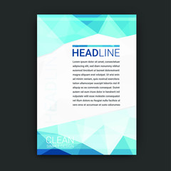 Fototapeta premium Cover design template for annual report. Abstract modern vector illustration. Cover presentation on a4. Abstract presentation templates. Flyer text font. Ad flyer text. White a4 brochure cover design