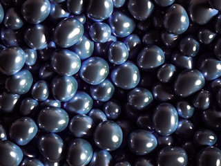 Beautiful background with beads, particles and simulation. 3d illustration, 3d rendering.