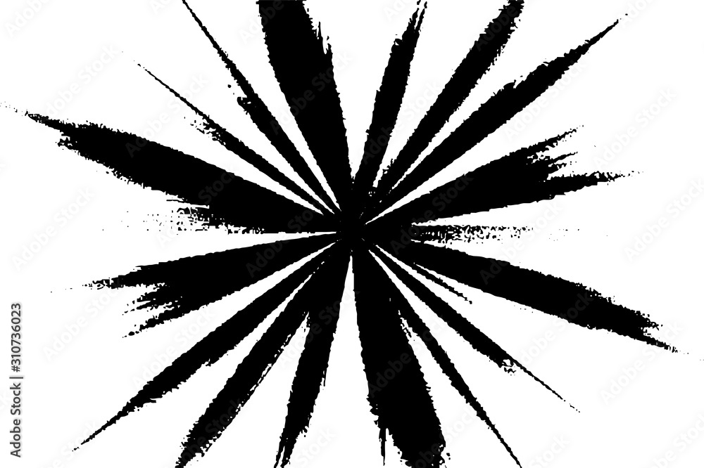 Poster circular starburst explosion texture. distressed uneven grunge background. abstract vector illustrat