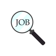 Job search logo 2. Job search icon over white