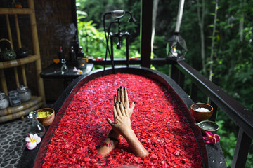 Luxury Spa Outdoor In A Tropical Jungle