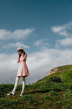 Girl admiring her shoes