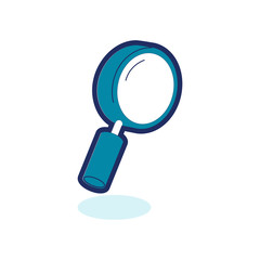 Vector illustration of a magnifying glass icon