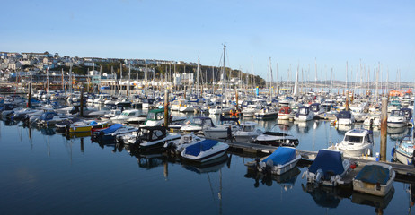 boats in the harbor, England 