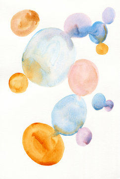 Colorful circles on paper