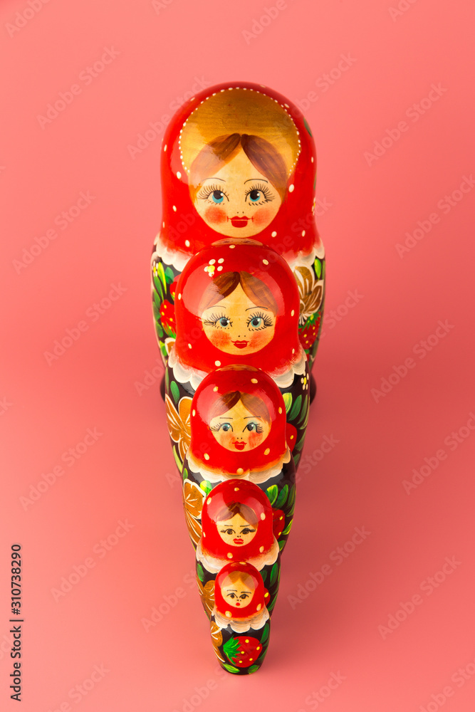 Wall mural Russian folk wooden doll