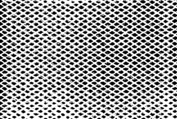 Small uneven spots and particles of debris. Abstract vector texture.  Distressed uneven background. Grunge texture overlay with fine grains isolated on white background. Vector illustration. EPS10.