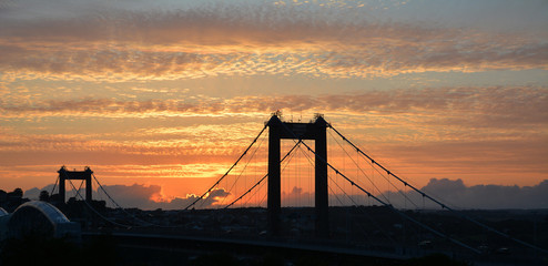 Tamar Bridge at sunset 