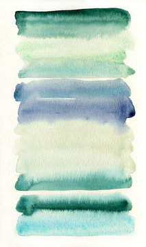 Watercolor lines on white paper art