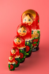 Russian folk wooden doll