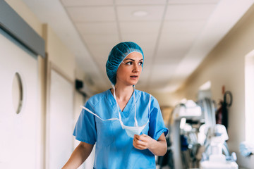 Beautiful nurse working