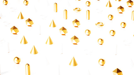 Beautiful background with geometric shape. 3d illustration, 3d rendering.